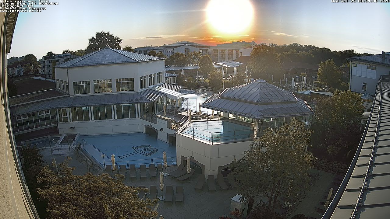Archiv Foto Webcam Bad Füssing: Therme Eins - Thermenhof Ost