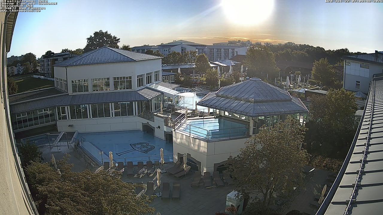 Archiv Foto Webcam Bad Füssing: Therme Eins - Thermenhof Ost