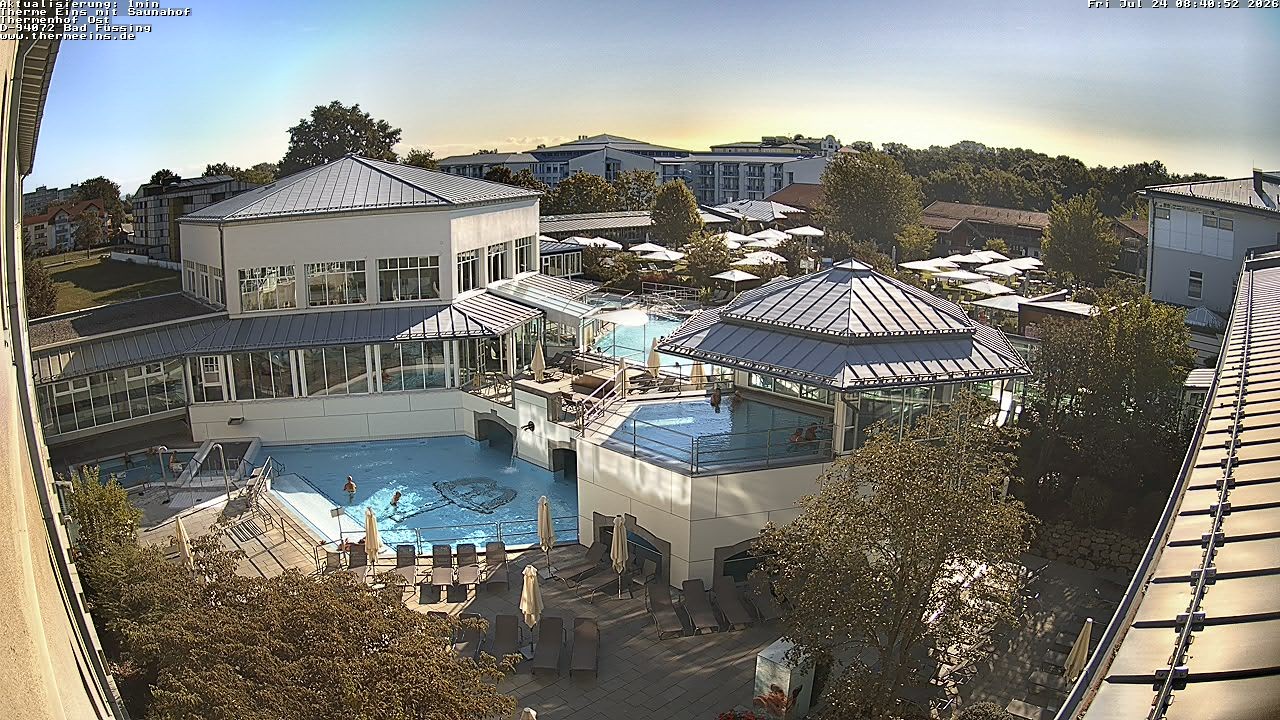 Archiv Foto Webcam Bad Füssing: Therme Eins - Thermenhof Ost