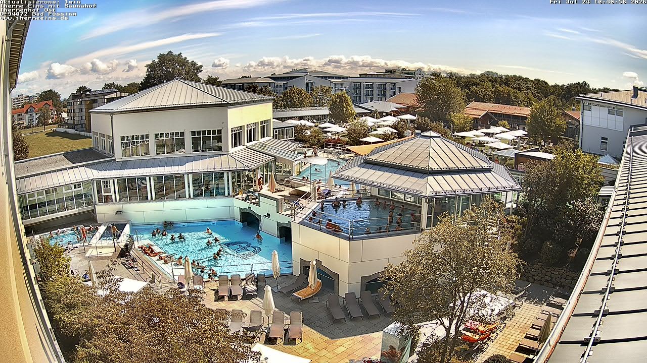 Archiv Foto Webcam Bad Füssing: Therme Eins - Thermenhof Ost