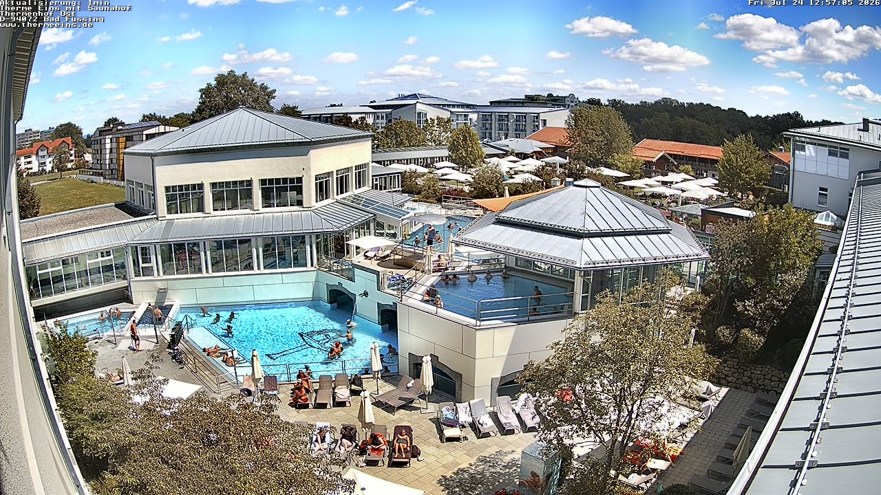 Archiv Foto Webcam Bad Füssing: Therme Eins - Thermenhof Ost
