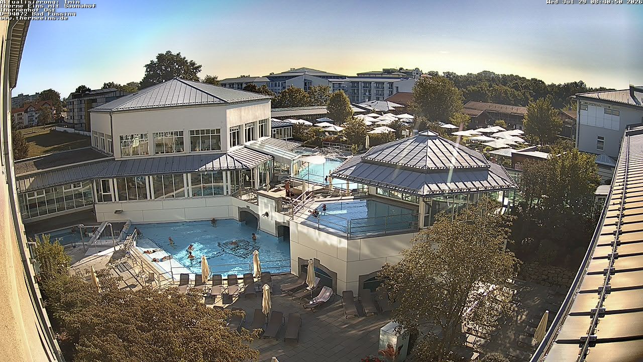 Archiv Foto Webcam Bad Füssing: Therme Eins - Thermenhof Ost