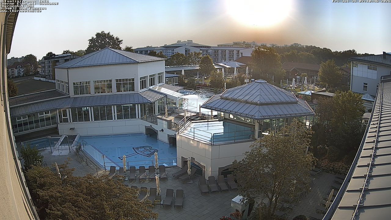 Archiv Foto Webcam Bad Füssing: Therme Eins - Thermenhof Ost