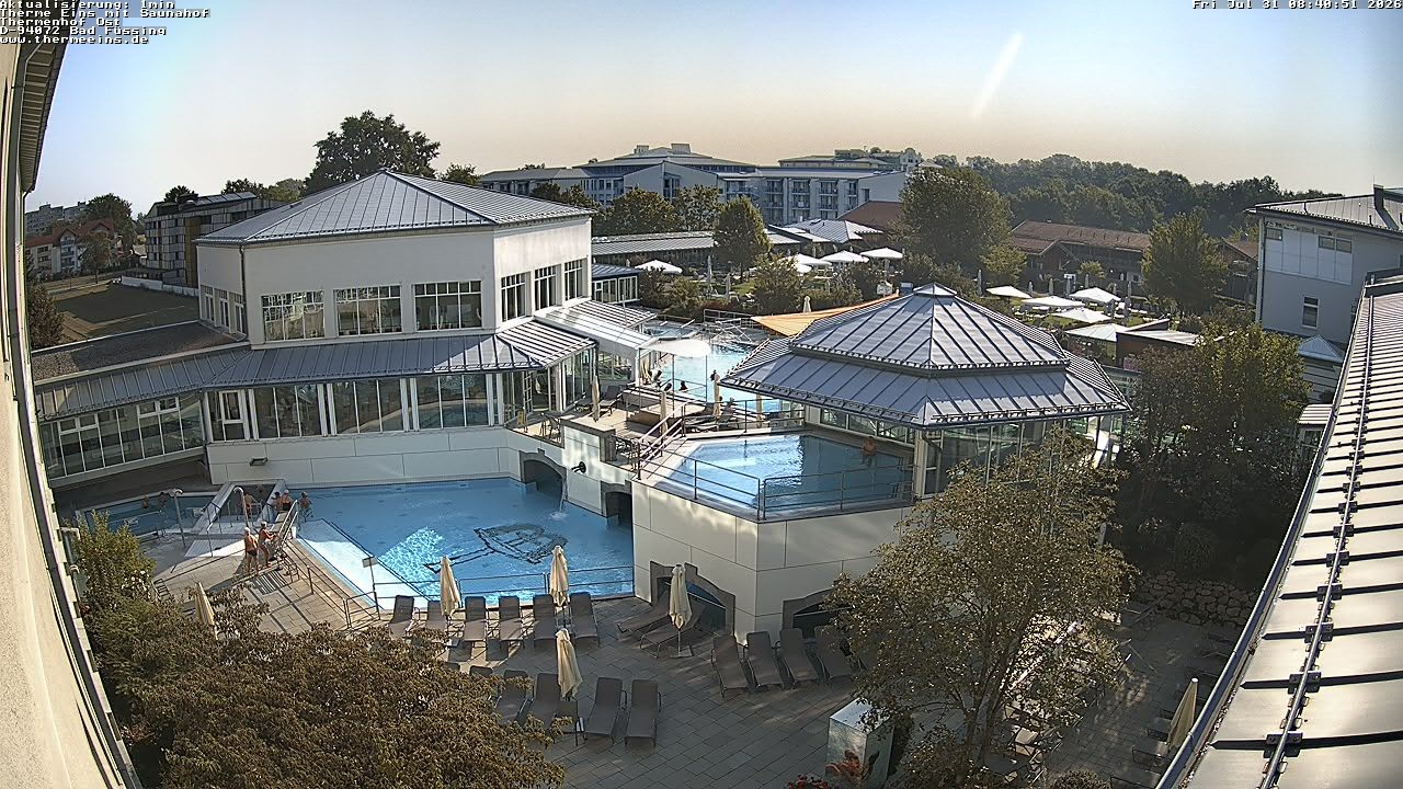 Archiv Foto Webcam Bad Füssing: Therme Eins - Thermenhof Ost