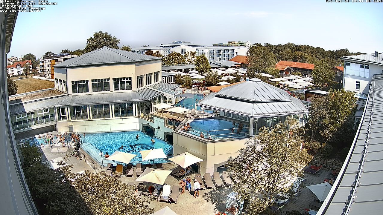 Archiv Foto Webcam Bad Füssing: Therme Eins - Thermenhof Ost