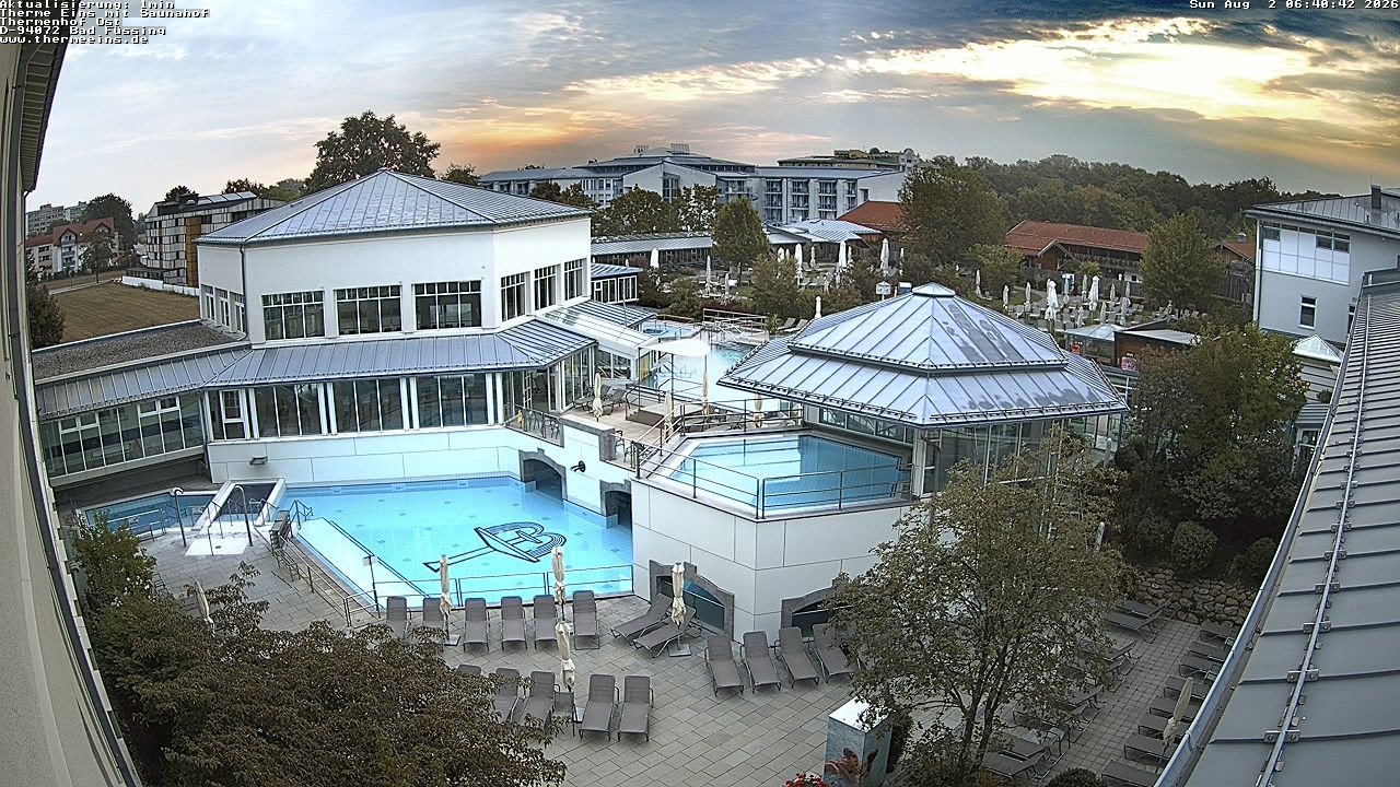 Archiv Foto Webcam Bad Füssing: Therme Eins - Thermenhof Ost