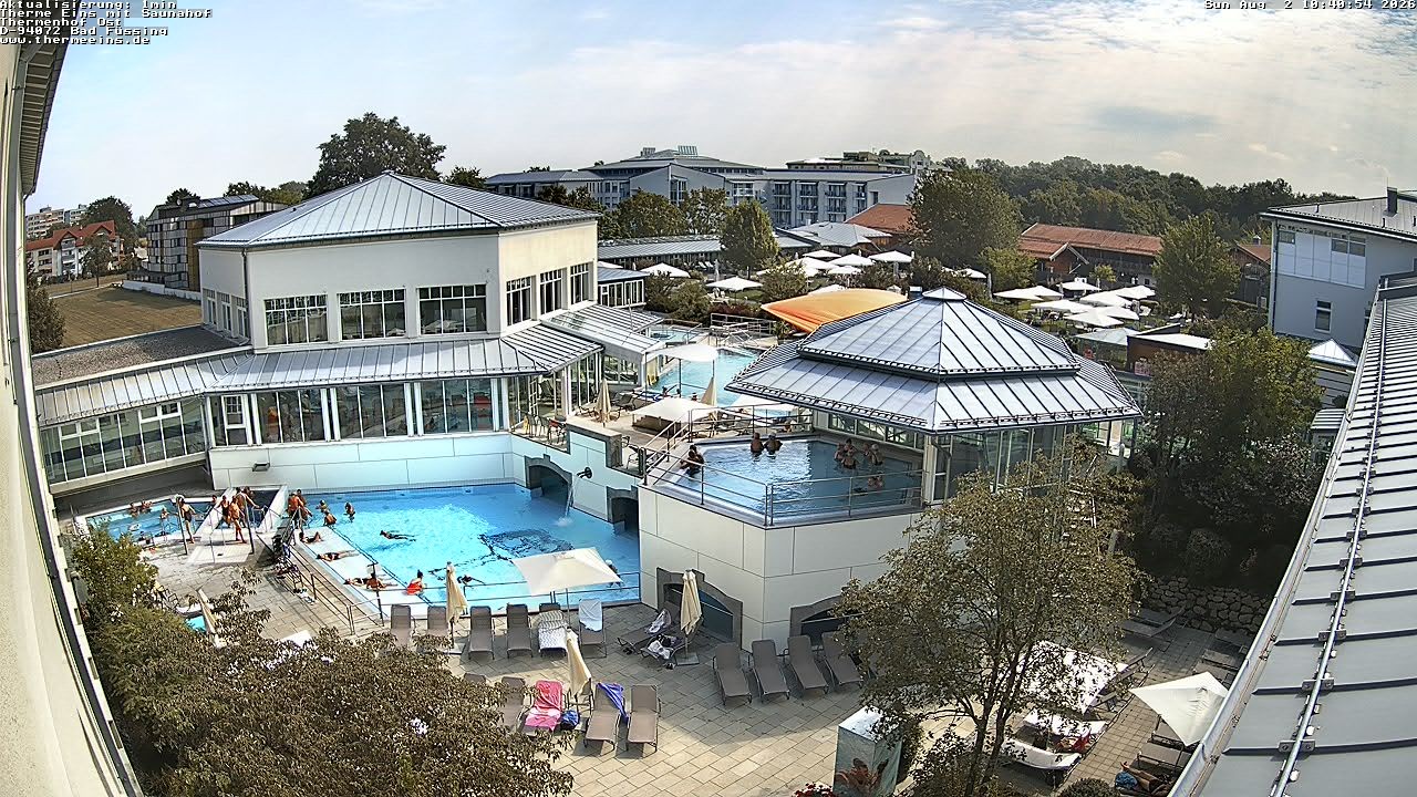 Archiv Foto Webcam Bad Füssing: Therme Eins - Thermenhof Ost