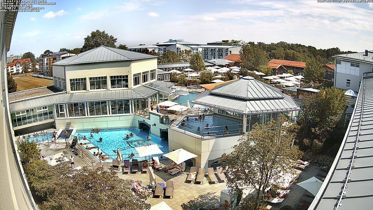 Archiv Foto Webcam Bad Füssing: Therme Eins - Thermenhof Ost
