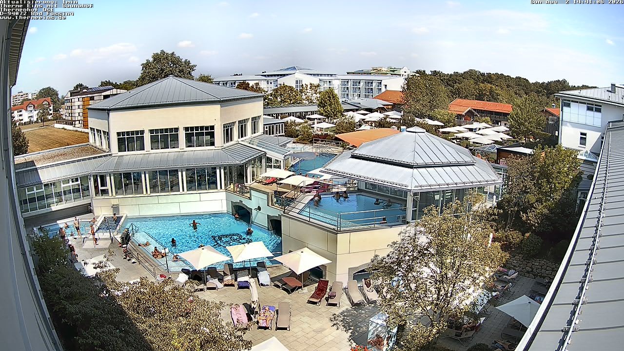 Archiv Foto Webcam Bad Füssing: Therme Eins - Thermenhof Ost