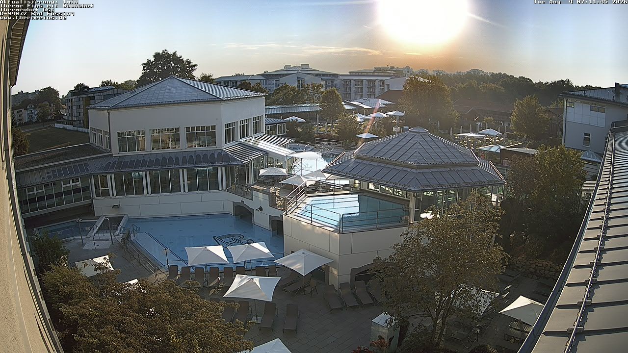 Archiv Foto Webcam Bad Füssing: Therme Eins - Thermenhof Ost