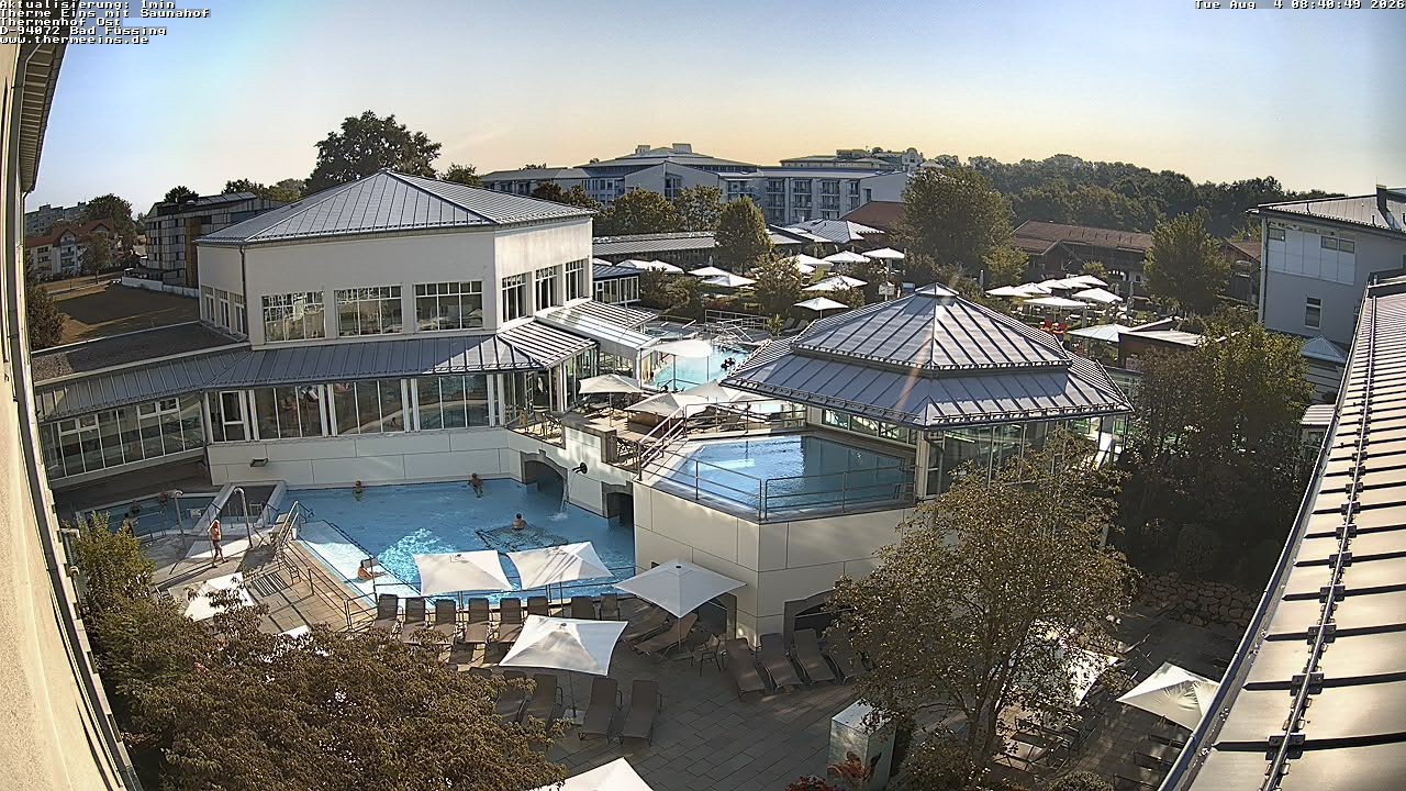 Archiv Foto Webcam Bad Füssing: Therme Eins - Thermenhof Ost