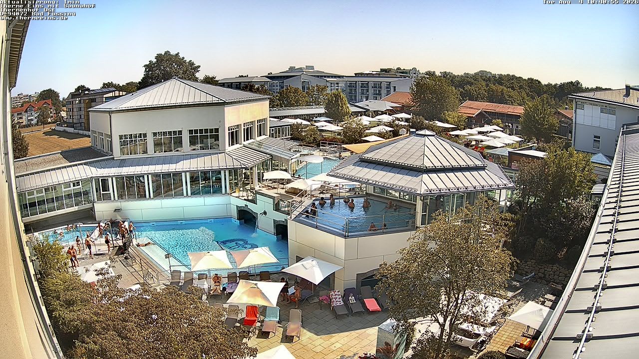 Archiv Foto Webcam Bad Füssing: Therme Eins - Thermenhof Ost