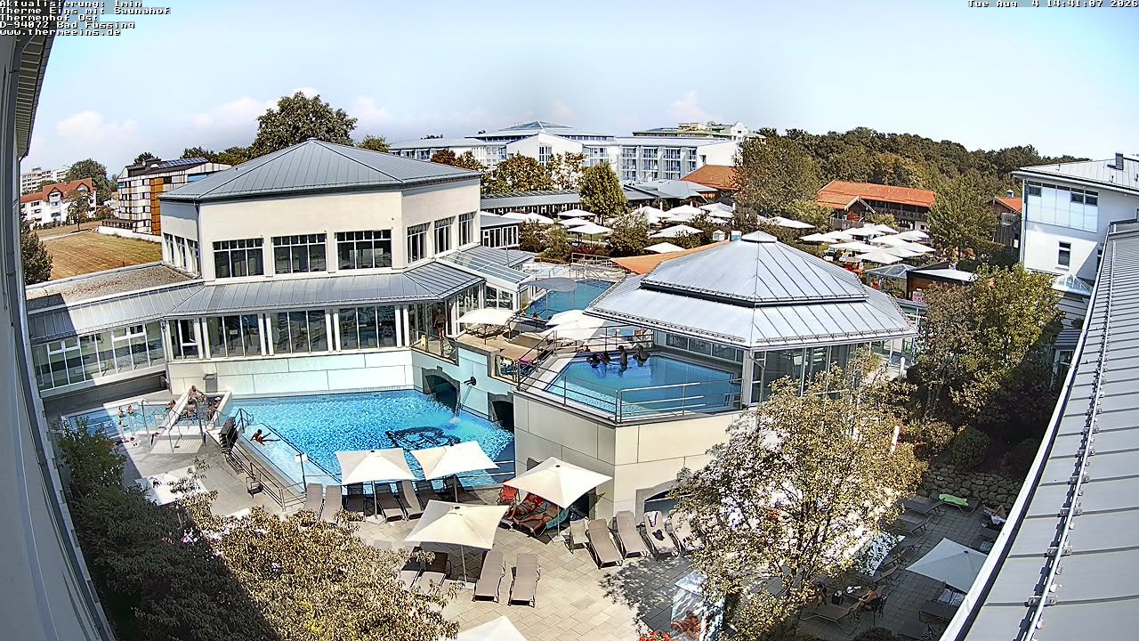 Archiv Foto Webcam Bad Füssing: Therme Eins - Thermenhof Ost