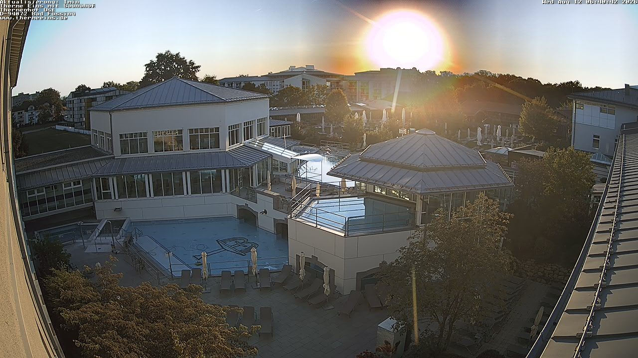 Archiv Foto Webcam Bad Füssing: Therme Eins - Thermenhof Ost