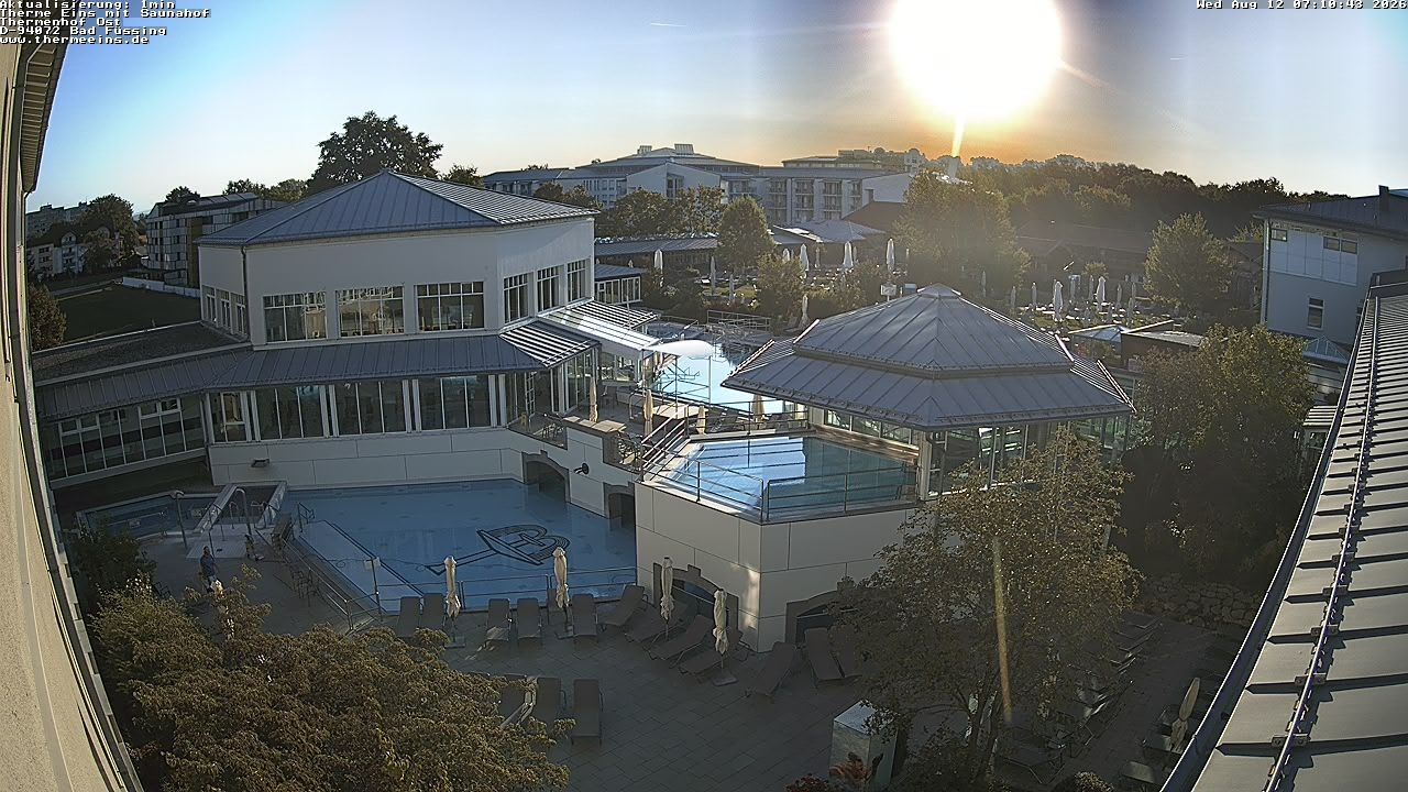 Archiv Foto Webcam Bad Füssing: Therme Eins - Thermenhof Ost