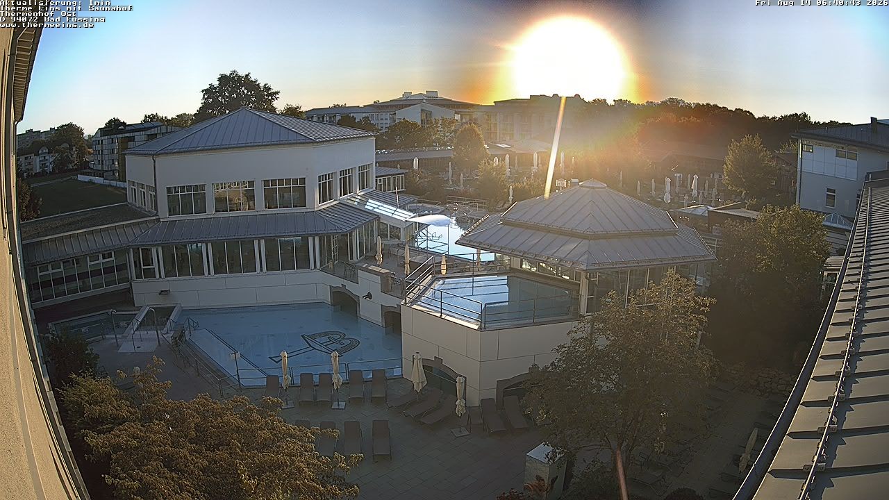 Archiv Foto Webcam Bad Füssing: Therme Eins - Thermenhof Ost