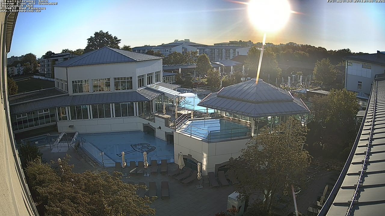 Archiv Foto Webcam Bad Füssing: Therme Eins - Thermenhof Ost