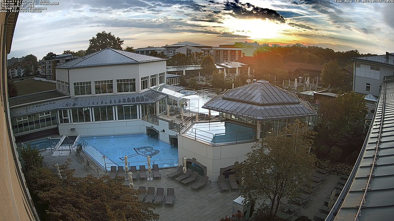 Archiv Foto Webcam Bad Füssing: Therme Eins - Thermenhof Ost