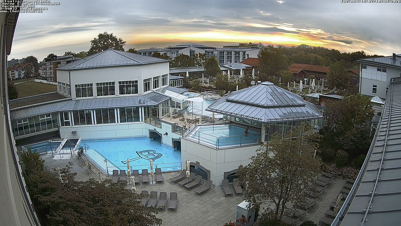 Archiv Foto Webcam Bad Füssing: Therme Eins - Thermenhof Ost