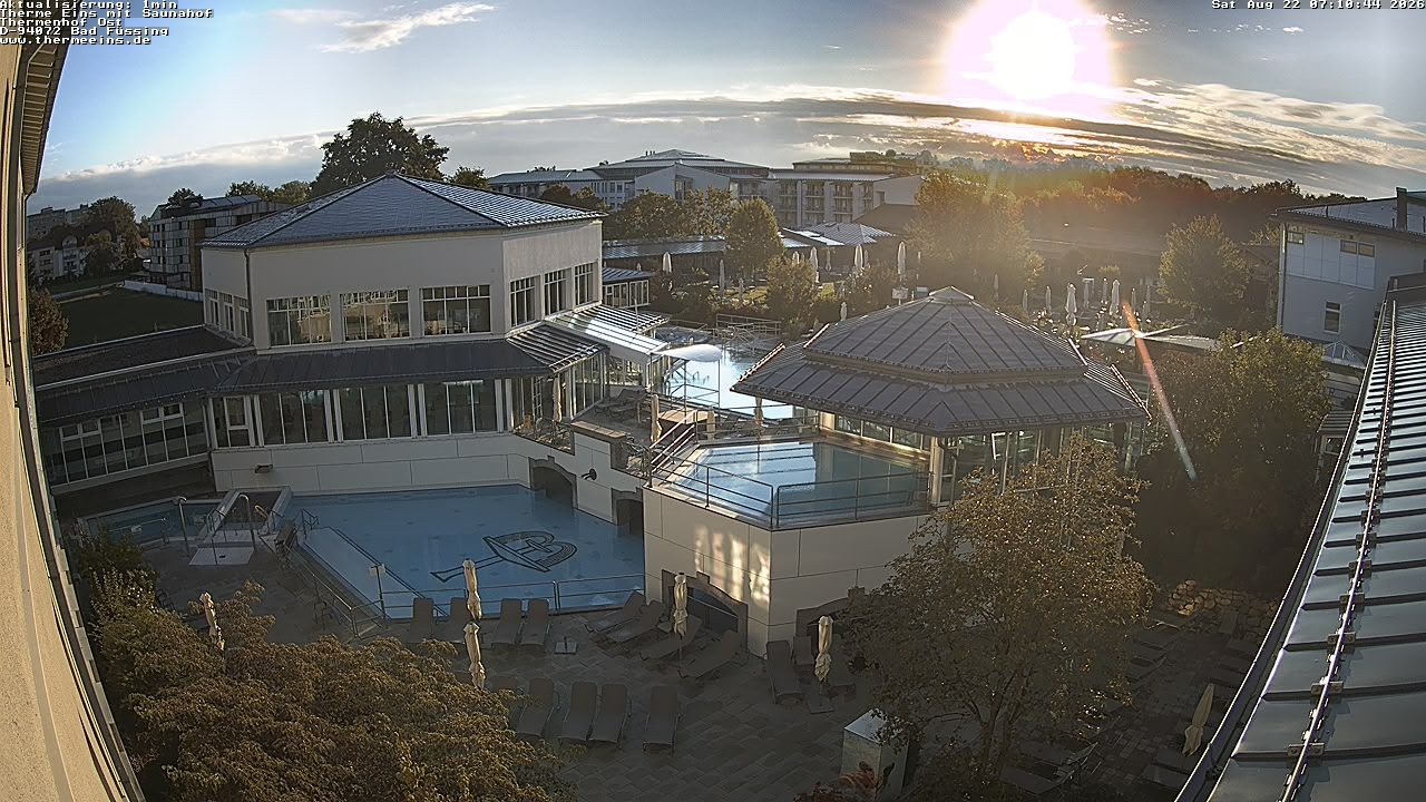 Archiv Foto Webcam Bad Füssing: Therme Eins - Thermenhof Ost