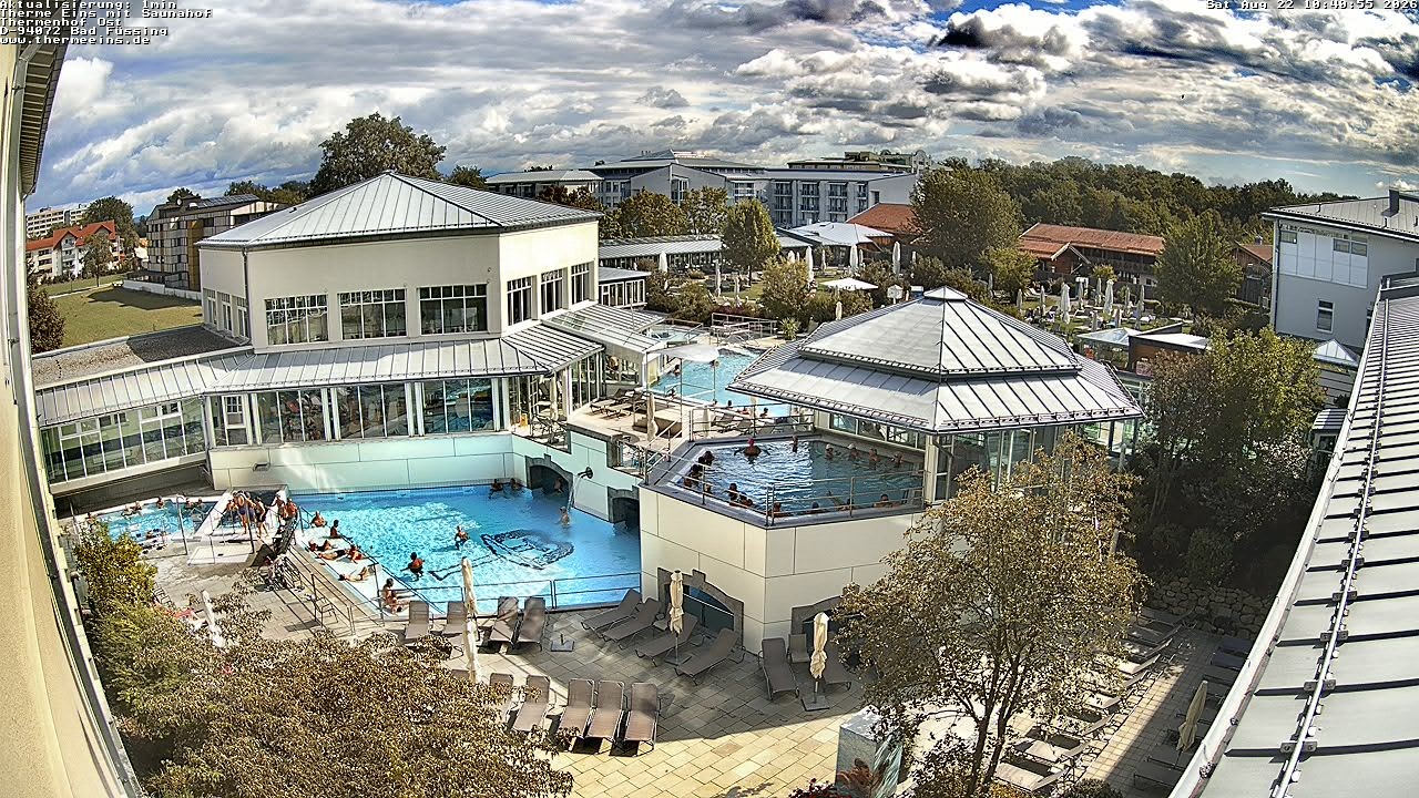 Archiv Foto Webcam Bad Füssing: Therme Eins - Thermenhof Ost