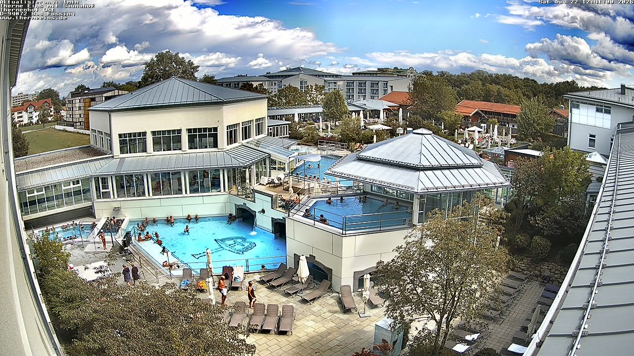 Archiv Foto Webcam Bad Füssing: Therme Eins - Thermenhof Ost