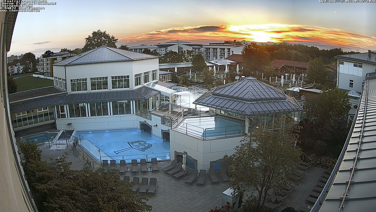 Archiv Foto Webcam Bad Füssing: Therme Eins - Thermenhof Ost