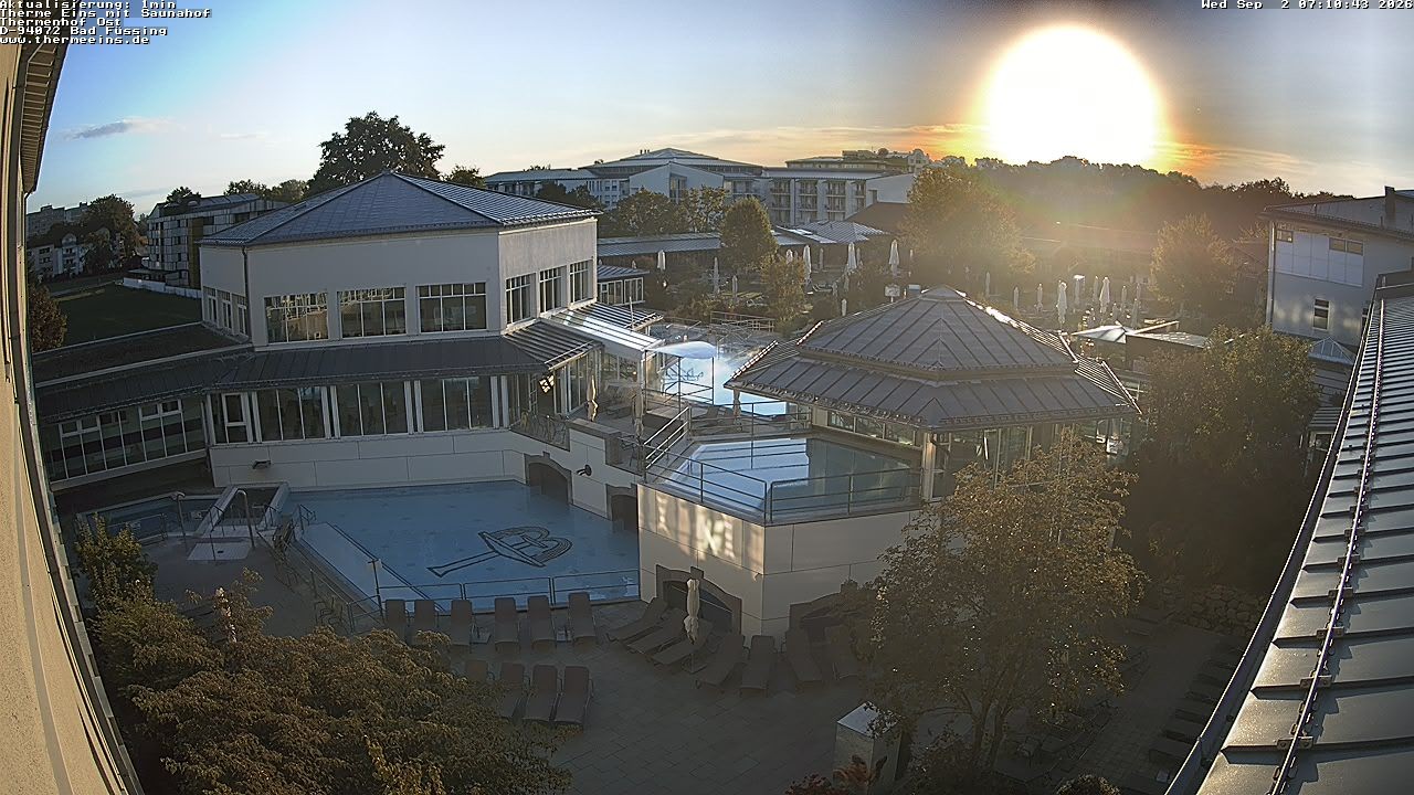 Archiv Foto Webcam Bad Füssing: Therme Eins - Thermenhof Ost