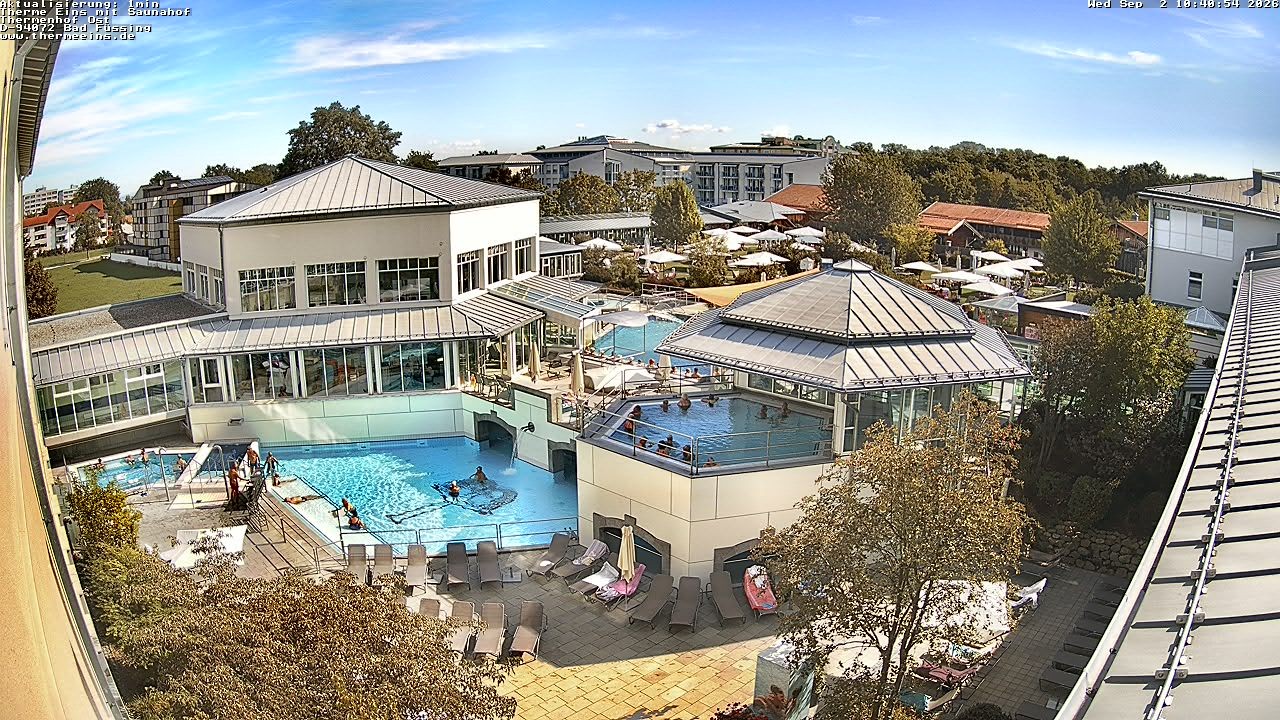 Archiv Foto Webcam Bad Füssing: Therme Eins - Thermenhof Ost