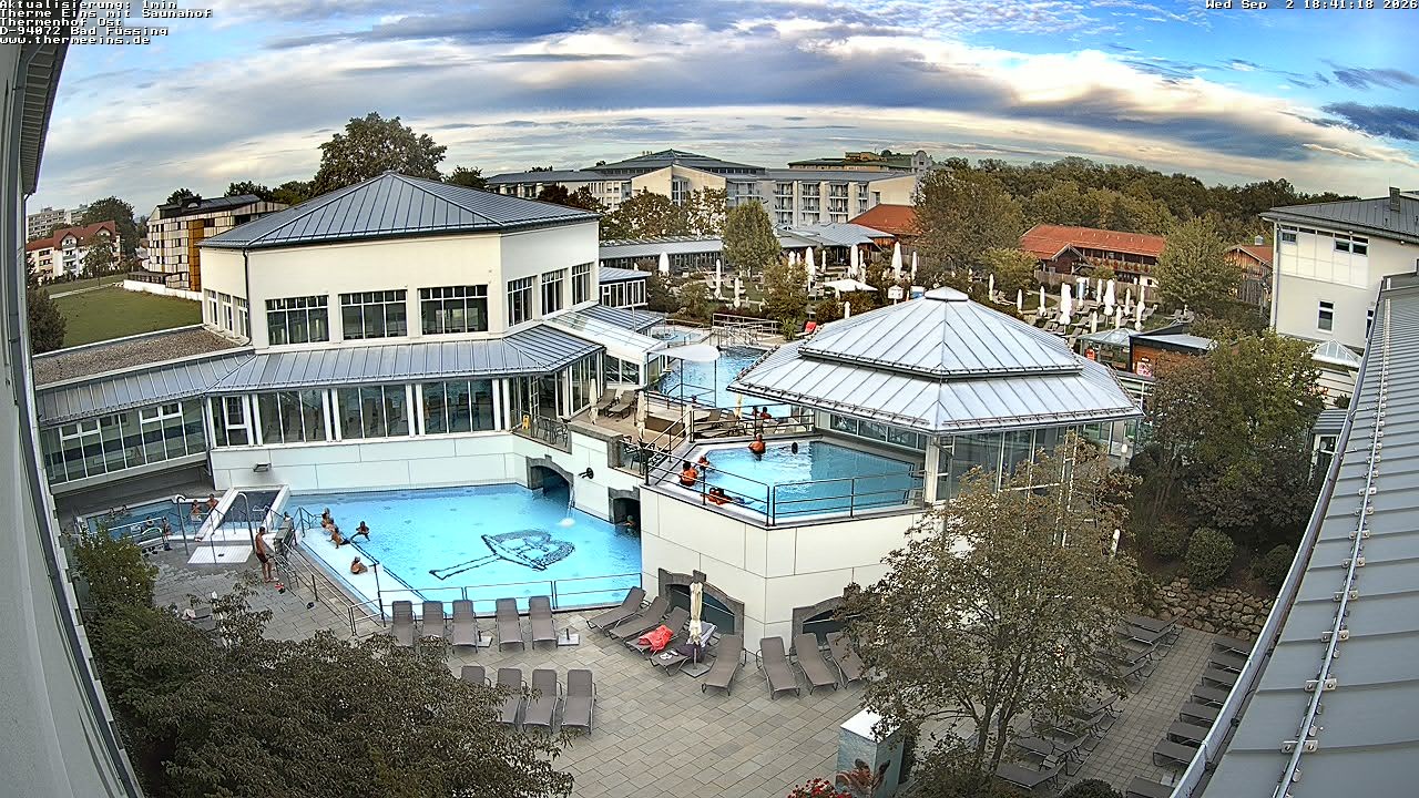 Archiv Foto Webcam Bad Füssing: Therme Eins - Thermenhof Ost