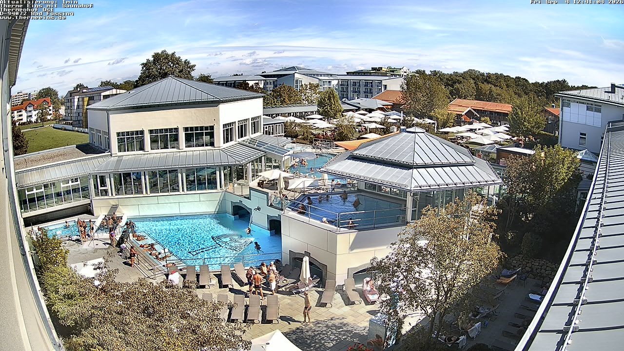 Archiv Foto Webcam Bad Füssing: Therme Eins - Thermenhof Ost