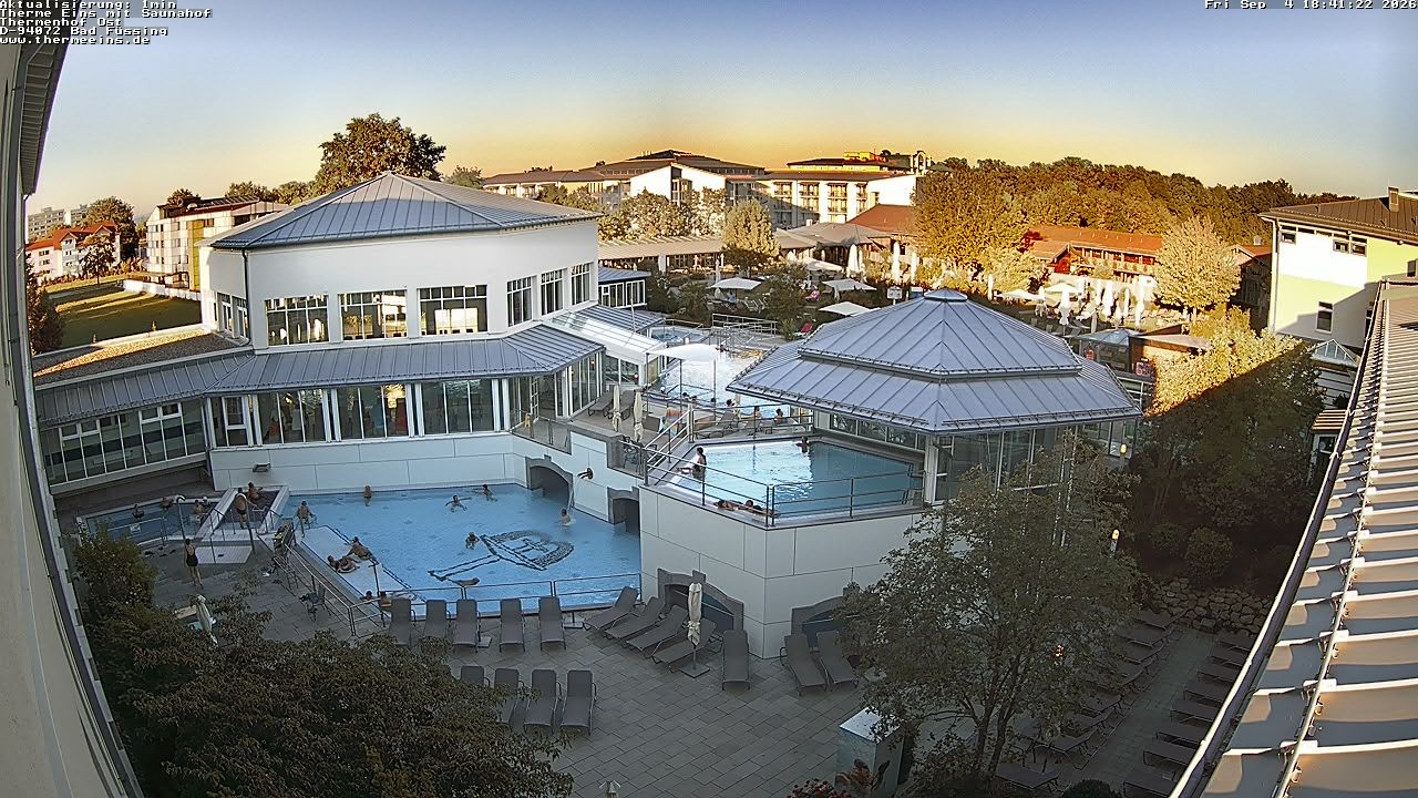 Archiv Foto Webcam Bad Füssing: Therme Eins - Thermenhof Ost