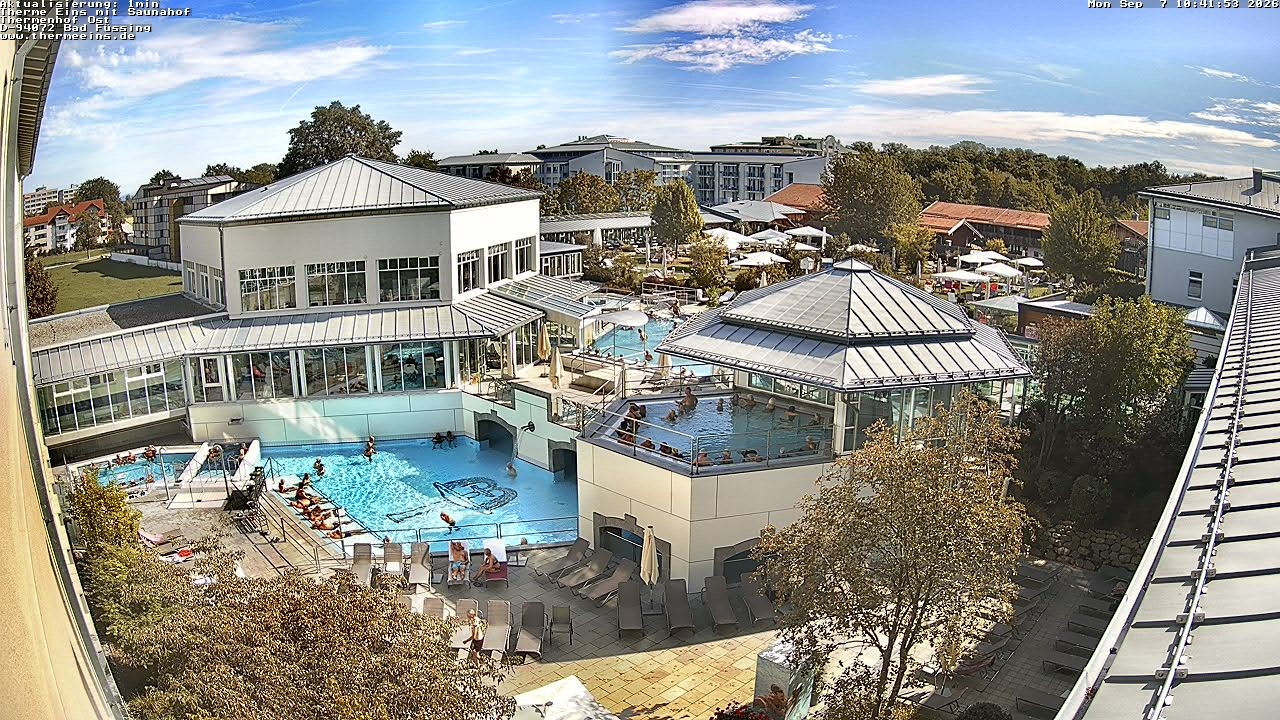 Archiv Foto Webcam Bad Füssing: Therme Eins - Thermenhof Ost