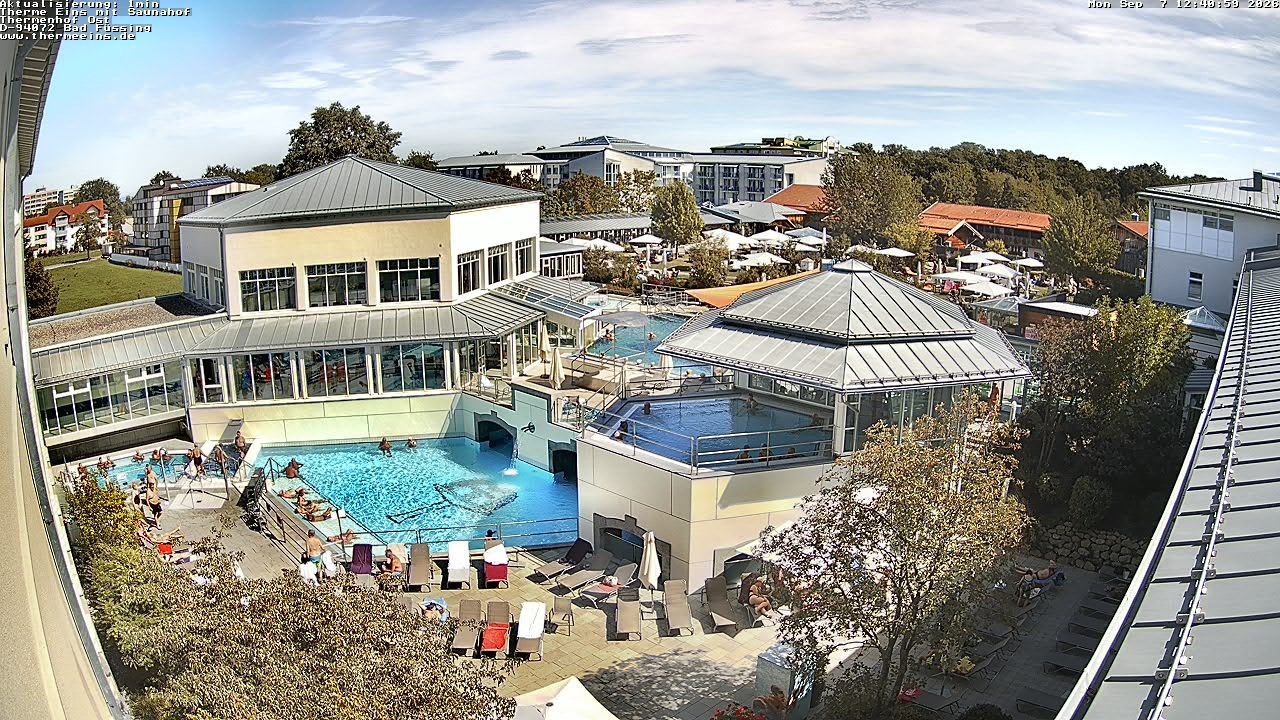 Archiv Foto Webcam Bad Füssing: Therme Eins - Thermenhof Ost