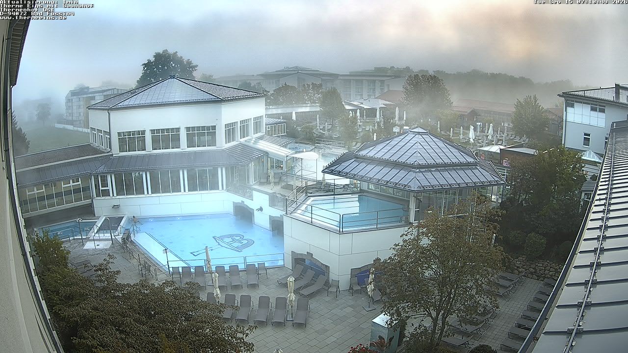 Archiv Foto Webcam Bad Füssing: Therme Eins - Thermenhof Ost