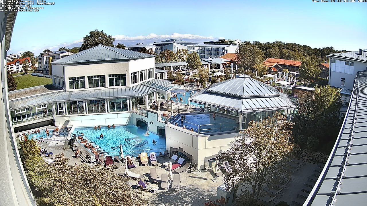 Archiv Foto Webcam Bad Füssing: Therme Eins - Thermenhof Ost