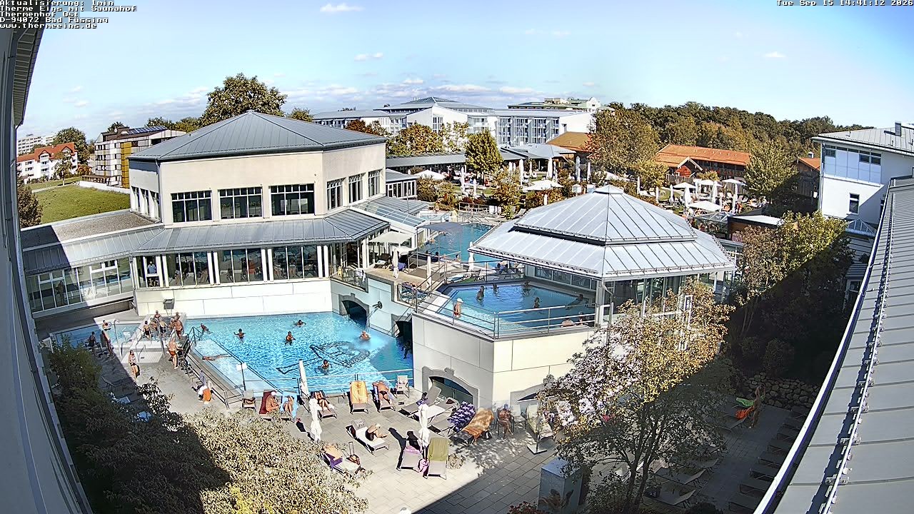 Archiv Foto Webcam Bad Füssing: Therme Eins - Thermenhof Ost