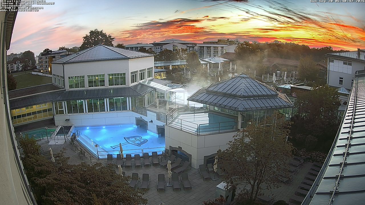 Archiv Foto Webcam Bad Füssing: Therme Eins - Thermenhof Ost
