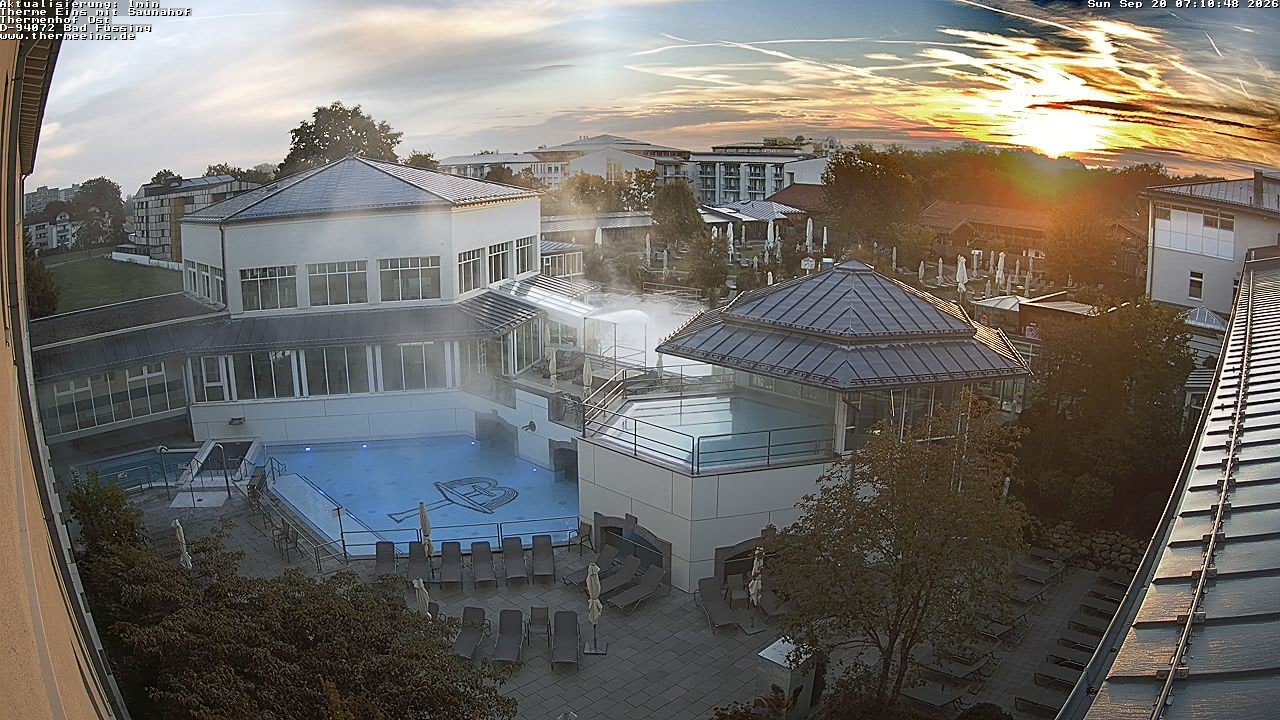 Archiv Foto Webcam Bad Füssing: Therme Eins - Thermenhof Ost