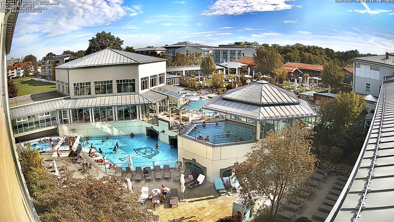 Archiv Foto Webcam Bad Füssing: Therme Eins - Thermenhof Ost