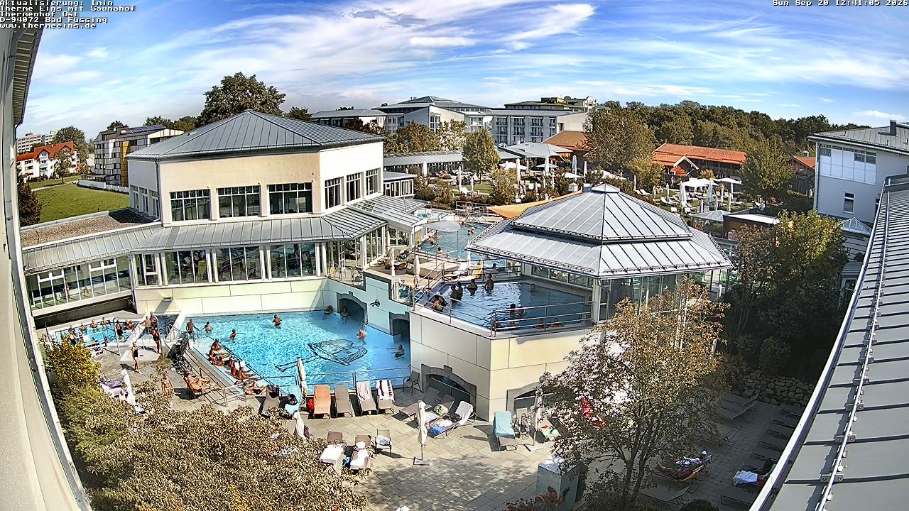 Archiv Foto Webcam Bad Füssing: Therme Eins - Thermenhof Ost