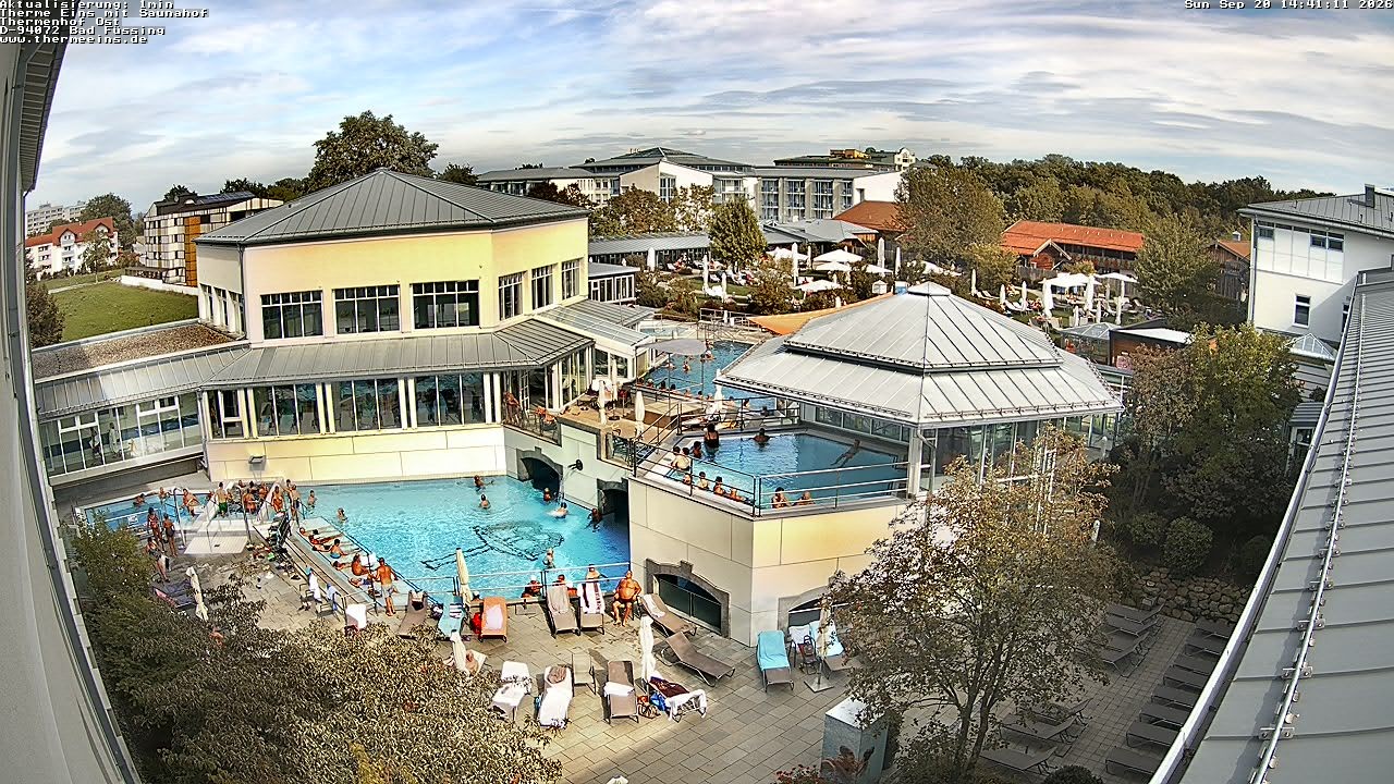 Archiv Foto Webcam Bad Füssing: Therme Eins - Thermenhof Ost