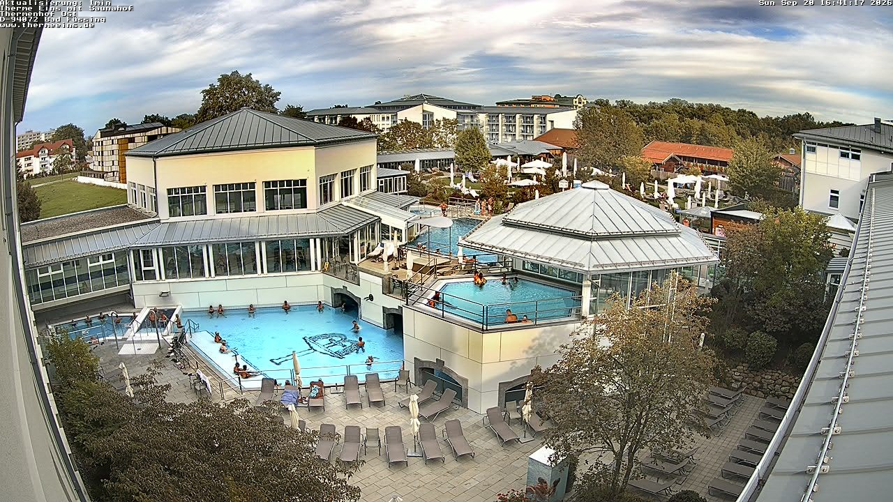 Archiv Foto Webcam Bad Füssing: Therme Eins - Thermenhof Ost