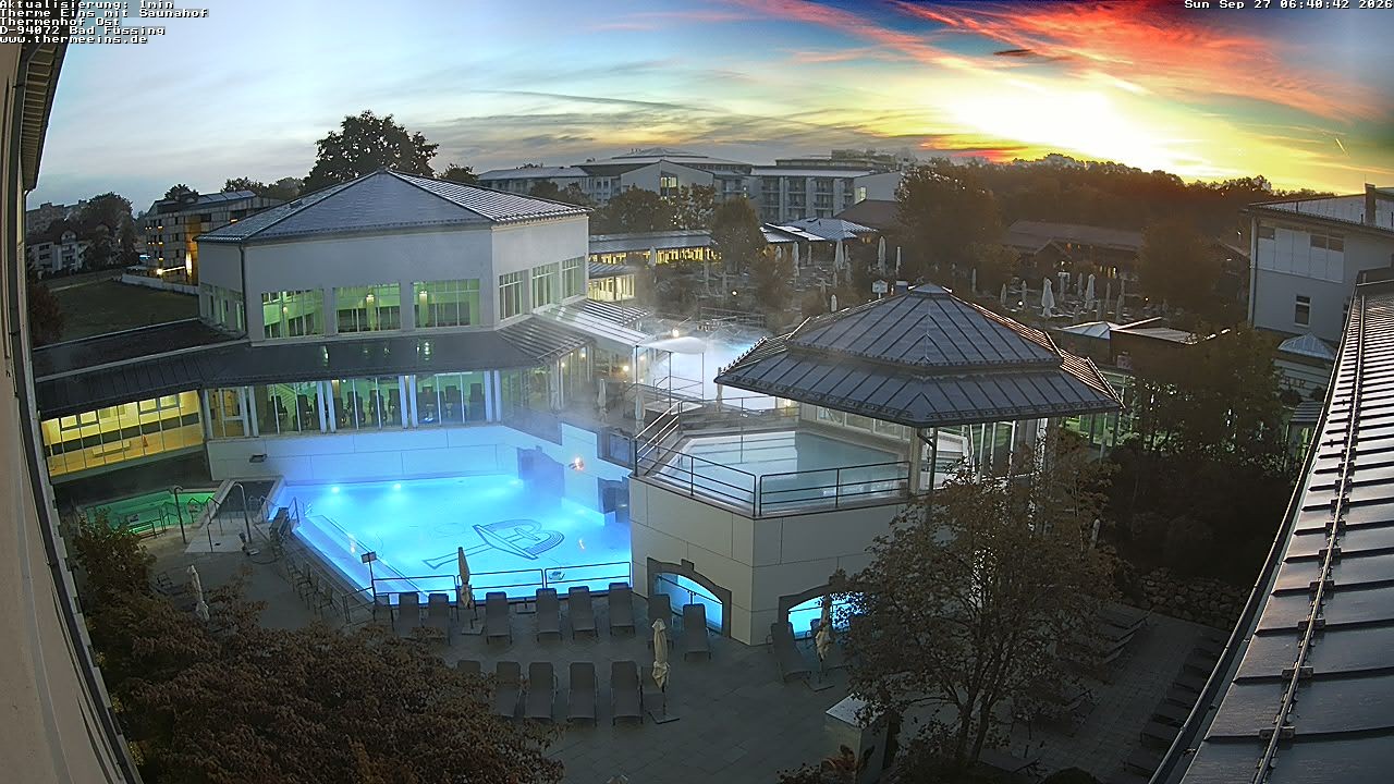 Archiv Foto Webcam Bad Füssing: Therme Eins - Thermenhof Ost