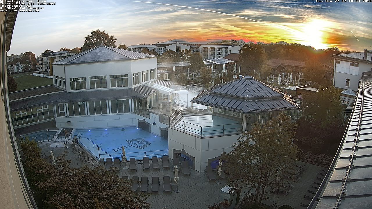 Archiv Foto Webcam Bad Füssing: Therme Eins - Thermenhof Ost