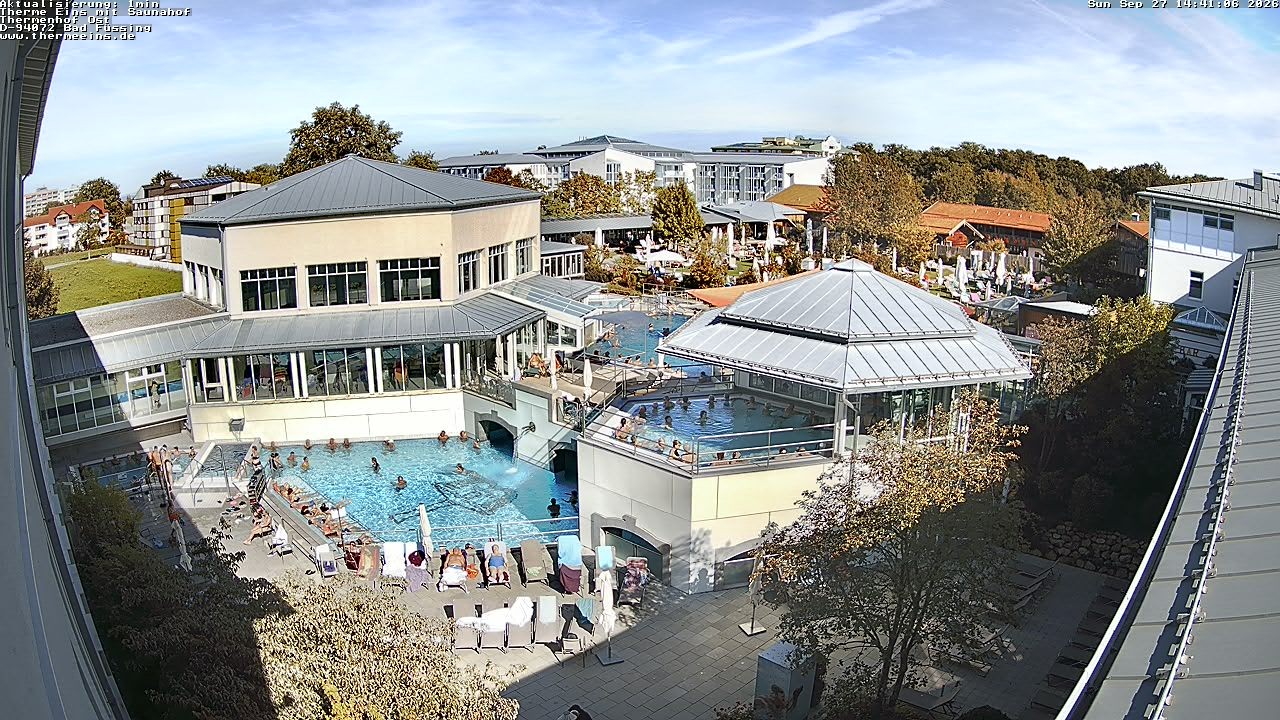 Archiv Foto Webcam Bad Füssing: Therme Eins - Thermenhof Ost