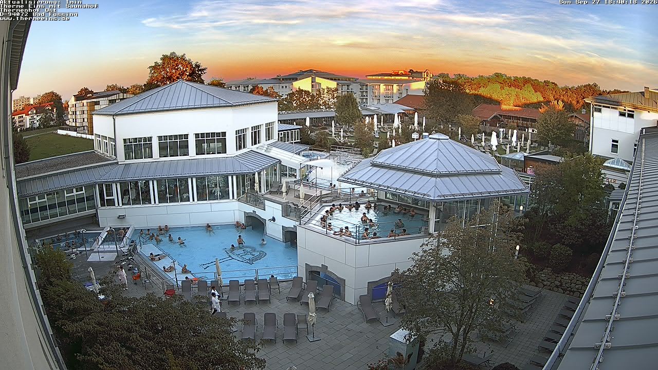 Archiv Foto Webcam Bad Füssing: Therme Eins - Thermenhof Ost