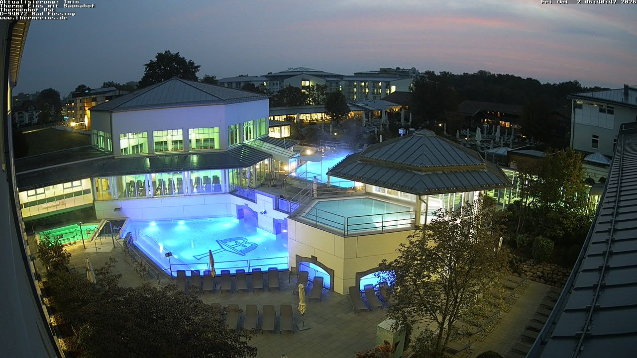 Archiv Foto Webcam Bad Füssing: Therme Eins - Thermenhof Ost