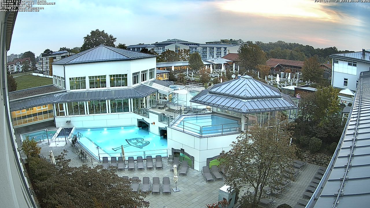 Archiv Foto Webcam Bad Füssing: Therme Eins - Thermenhof Ost