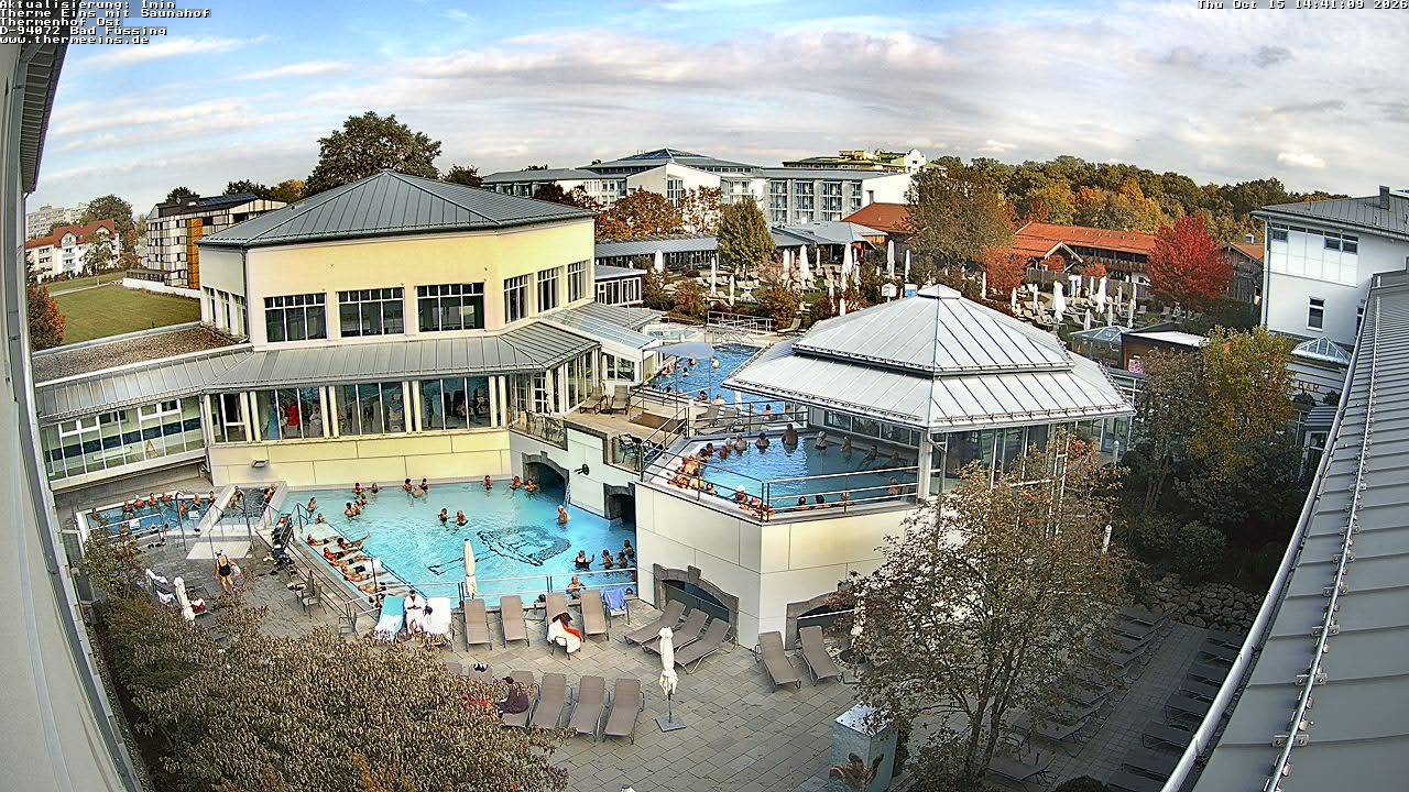 Archiv Foto Webcam Bad Füssing: Therme Eins - Thermenhof Ost